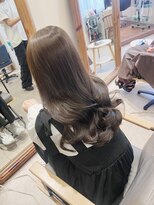 チェレ ブラン 堺東店(Chere brun) オリーブブラウン×韓国風ウェーブ×髪質改善カラー