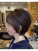 若見え白髪ぼかし＆横顔品格ショート！［川越駅］