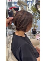 クレア 上大岡(CREA)&nbsp;白髪ぼかしハイライト縮毛矯正ダブルカラー髪質改善30代40代50代