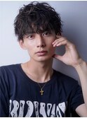 amn メンズ　ツイストスパイラルパーマ　中野　シャドウ