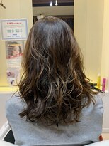 クオリス 上板橋店(QUALIS) 大人女子ゆるふわSカールウェーブパーマ/外ハネ/ダークブラウン