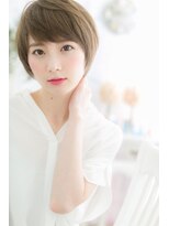 ミック ヘアアンドメイク アップ 駒込店(miq Hair&Make up) 斜めバングクリアカラー*小顔アシンメトリーナチュラルマッシュ