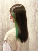 【tetote村山のサロンスタイル】イヤリングカラー×グリーン