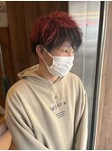 MEN'S HAIR ツートーンカラー×赤髪