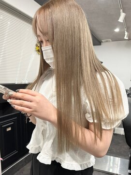 ムク 横浜店(muku) ミルクティーベージュダブルカラーケアブリーチインナーカラー