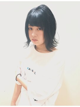 ヘアーリゾートガーデン 南柏店(Hair Resort Garden) 切りっぱなし×ダークネイビー