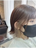 インナーカラー_ベージュ_イヤリングカラー