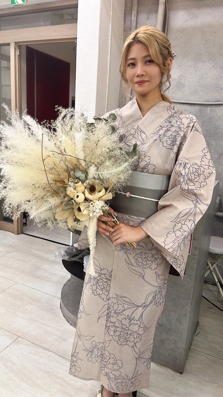 浴衣レンタル＋着付け＋ヘアセット：L182642662｜プティ