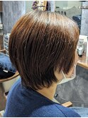 アースカラー/グレージュカラー/ボブショート/大人ショート