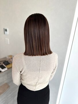 モアナ バイ ラナ 甚目寺店(MoanA BY LANA) デザインカラー/レイヤーカット/ウェットヘア/オリーブベージュ