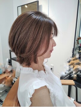 ティダスマイル 吉祥寺店(tida smile) 白髪ぼかしハイライト//くびれショート//お客様スタイル