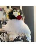 成人式・結婚式パーティーゆるふわ編み込みシニヨン