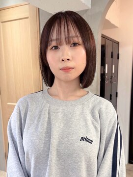 ローレン(LOREN) 黒髪/ボブルフ/ネビージュ/小顔/ワンレン/栄/髪質改善/前髪