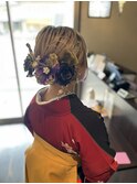 卒業式袴着付け　ヘアセット