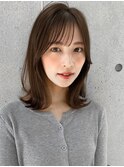 モテ髪斜めバングうるツヤ前髪大人可愛いくせ毛風カール艶感