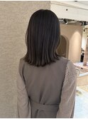 暗髪カラーでも可愛い！就活や仕事でもおしゃれに◎外ハネ肩ボブ