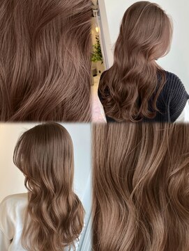 アマトウキョウスマートサロン(AMA TOKYO×Smart Salon) ヘーゼルベージュ　ブリーチなし　レイヤーカット　海外風