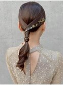 #シンプルヘアアレンジ　#ポニーテール