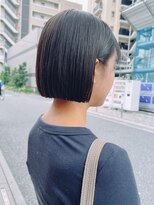 オーガニック アトリエ 大宮(organic+atelier)&nbsp;20代30代透明感暗髪アッシュブルーグレージュ丸みボブ
