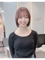 ロンドリゼル 札幌(Lond RiseL) オリーブグレー/前髪/ボブ/マロンベージュ/レイヤーカット/小顔
