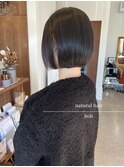 ナチュラルブラック×ミニボブ