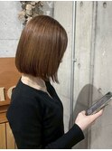 ベージュカラー/ボブ