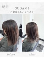 スガミ(SUGAMI)&nbsp;白髪ぼかしハイライト