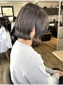 グレージュブリーチ無しダブルカラー/シルバーカラーアッシュ