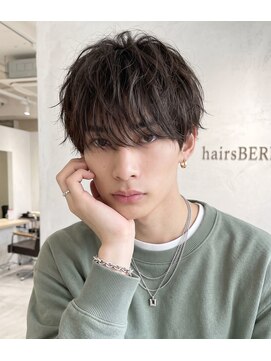 ヘアーズ ベリー 大橋店(hairs BERRY) 束感で魅せる大人マッシュショートニュアンスパーマ風の無造作感