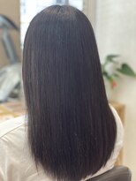 ウイ バイ ファースト 北四番丁店(u'i by first)&nbsp;カットはロングワンレンスタイル カラーはブラウン 美髪エステ