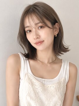 ノア 三宮店(NOA) 【NOA】韓国風外ハネボブ透け感ベージュ小顔レイヤー髪質改善