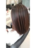 セミロング ハイライト