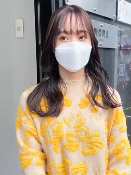 ノラ ウメダ(NORA UMEDA) 【NORA UMEDA 高木】大人可愛いロングダークグレージュ