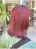 ヘアーメイクオズ＆金あゆみ　ダスティレッドピンク
