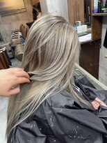 ラフ(LAFF)&nbsp;#バレイヤージュ#グレージュカラー#ボブウルフ#ココアベージュ