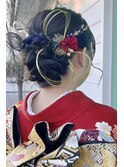 高崎美容室成人式着付けお団子ヘア◎20代