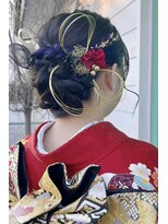 ヘアアンドケア エジェリラボ(hair&care egerie lab)&nbsp;高崎美容室成人式着付けお団子ヘア◎20代