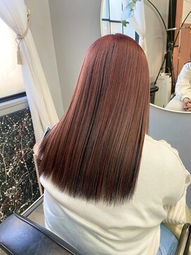 チャプター 問屋町(chapter) ピンクベージュアンブレラカラーレイヤーカットケアブリーチ韓国