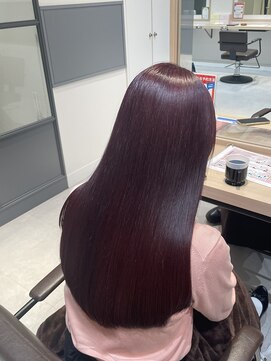 バサ 鷺ノ宮店(BASSA) 【スタイル】ワインレッド×ツヤ髪スタイル