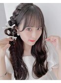 アイドル前髪ぱっつん前髪カットヘアメ