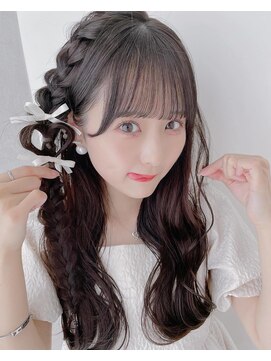 カシュカシュ 表参道(cache cache) アイドル前髪ぱっつん前髪カットヘアメ