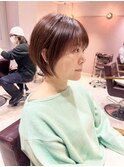 *滝田*大人ショートボブ20代30代40代吉祥寺暖色ツヤブラウン人気