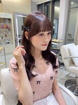 ユーフォリア 渋谷グランデ(Euphoria SHIBUYA GRANDE)&nbsp;ラベンダーブラウン  ピンクブラウン 顔周りカット くびれ巻き