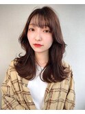 10代20代30代大人可愛い韓国風シースルーバングくびれへア