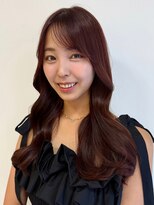 アローラ 三軒茶屋(Allora) ゆるふわ韓国風巻き☆ロング×チェリーレッド/ピンクブラウン