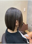 アッシュグレー×白髪ぼかしハイライト[白髪ぼかし/髪質改善]
