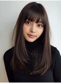 大人ナチュラル内巻きミディ[伊丹駅/髪質改善/白髪染め]