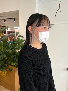 オーシャン(Ocean) 【OceanHair&Life田中愛梨】インナーカラー/ロブ/イヤリングカラ