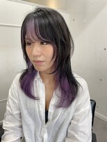 シーン(seen)&nbsp;【ハッシュカット×パープル】ピンクラベンダーロングウルフ