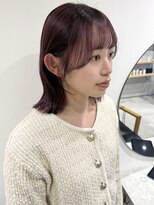 ラミエバイメルト 下北沢(lamie by melt) 花田ボブレイヤーくびれヘアピンクラベンダー下北沢韓国ブリーチ